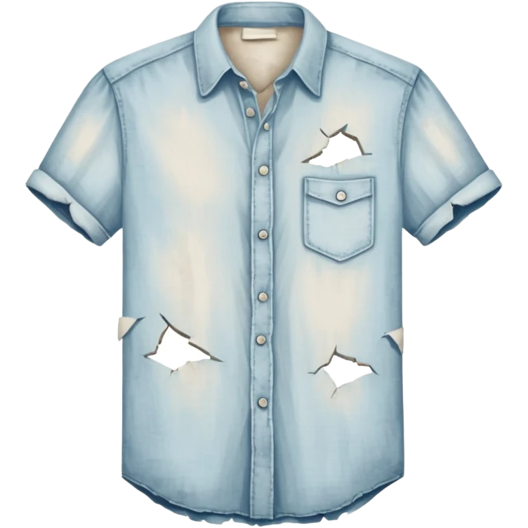 vintage Torn shirt with out pocket emoji