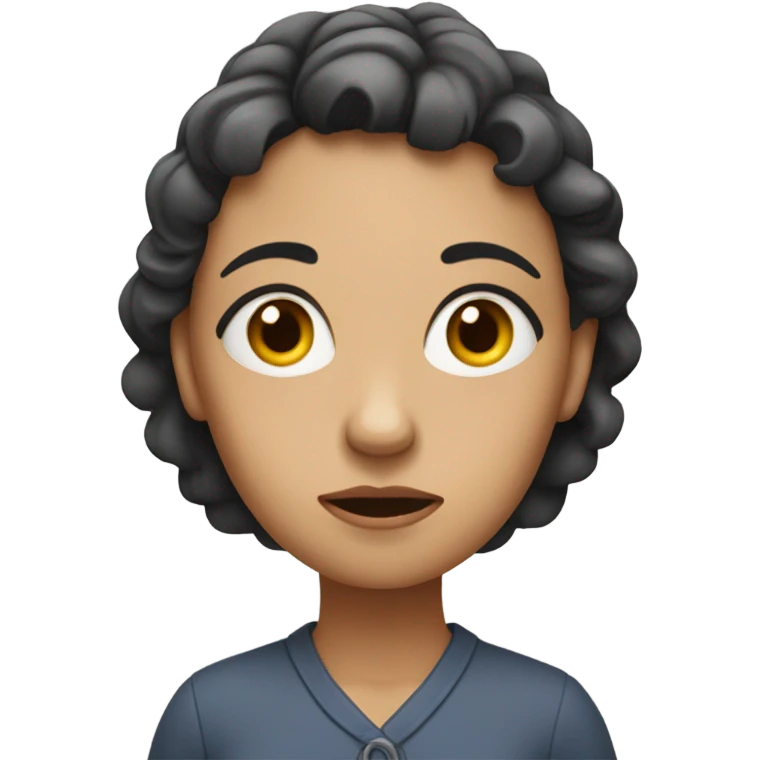 anxious looking woman emoji