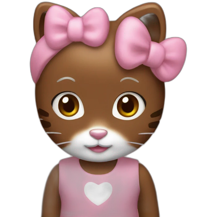 Hello kitty brown emoji