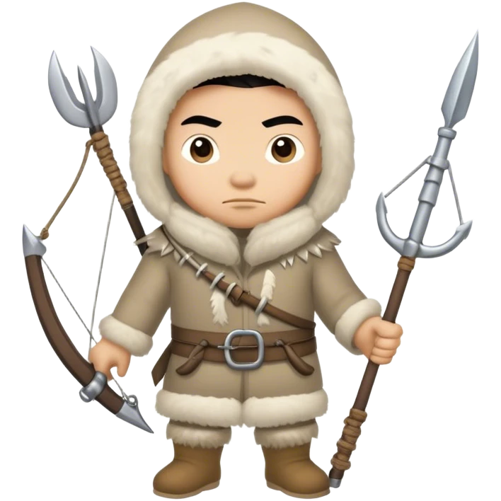 Inuit hunter with harpoon emoji