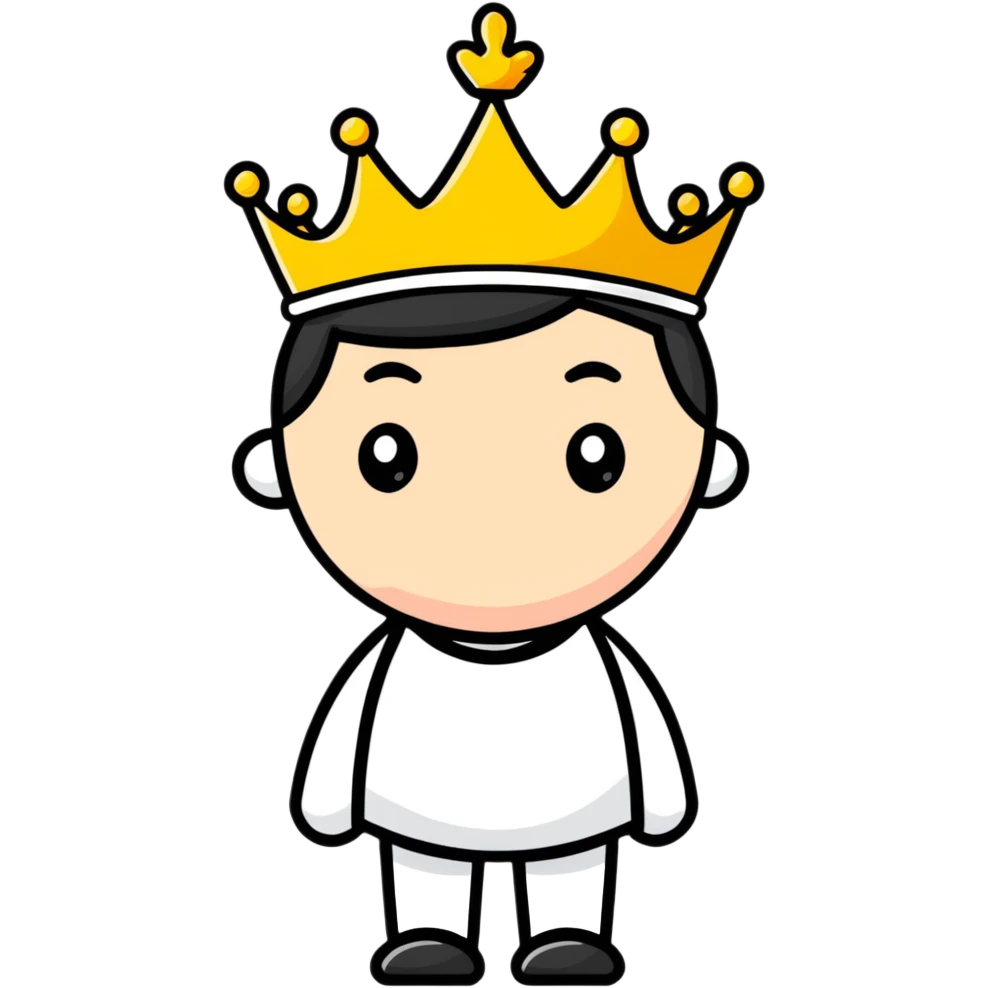Wearing a crown emoji