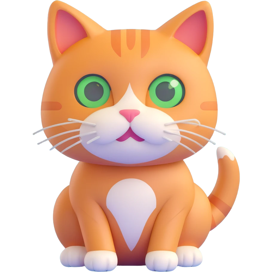 adorable ginger cat with green eyes emoji