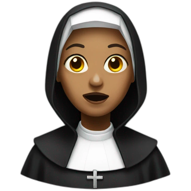 terrifying nun emoji