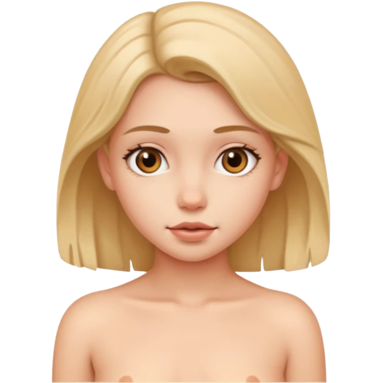 Naken unge jente emoji