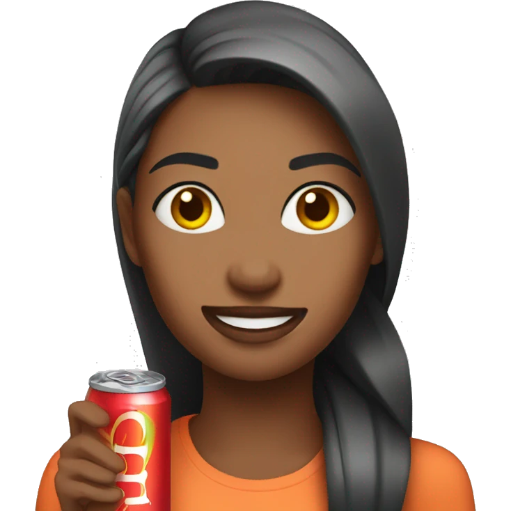 woman with energy drink emoji