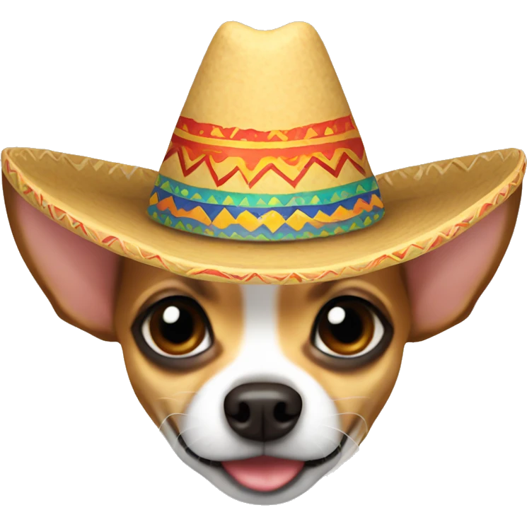 Chihuahua with sombrero emoji