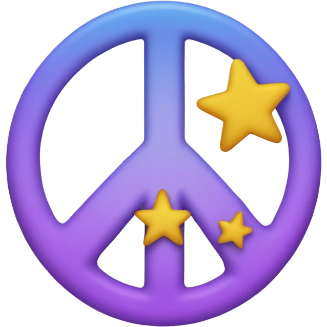 Peace sign with star eyes emoji