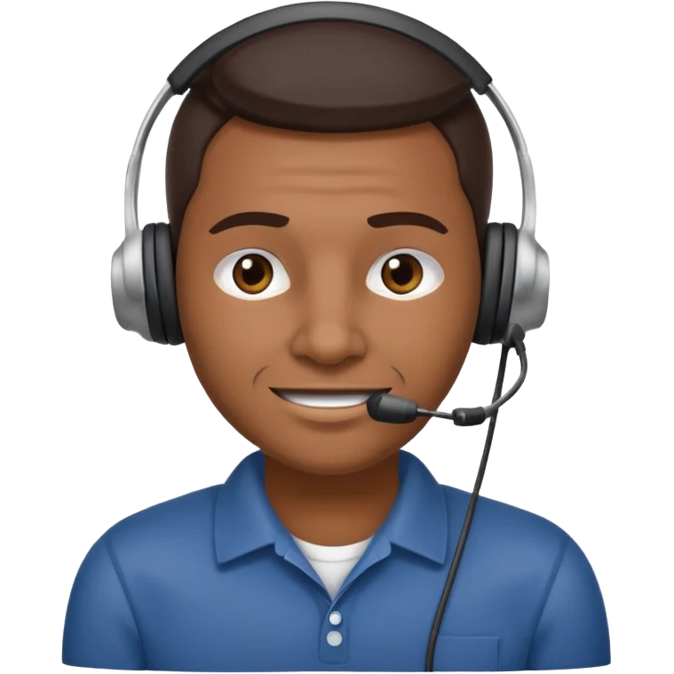 mean looking phone scammer in sketchy call center from pakistan with smirk and brown skin emoji