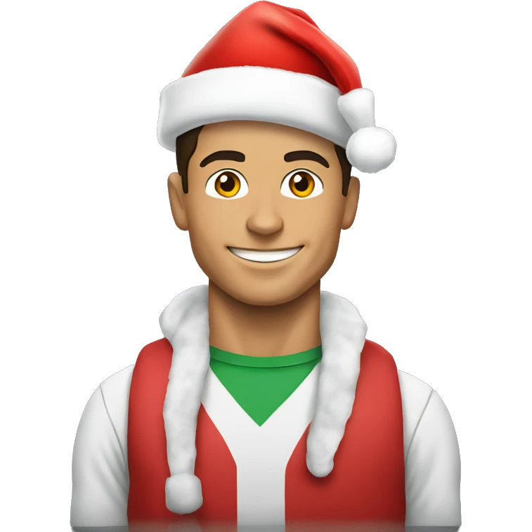 cristiano ronaldo with santa hat emoji