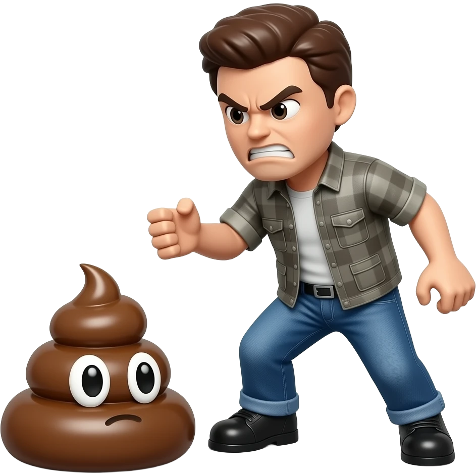 exploring poop Lego 😠 emoji