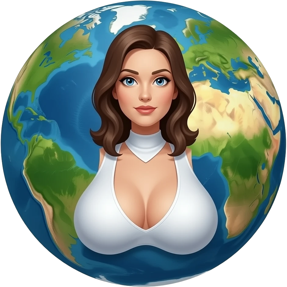 Boobs bigger than the earth emoji
