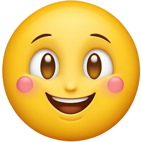 An emoji-style yellow face with a wide smile and two white heart-shaped eyes, expressing admiration or love emoji