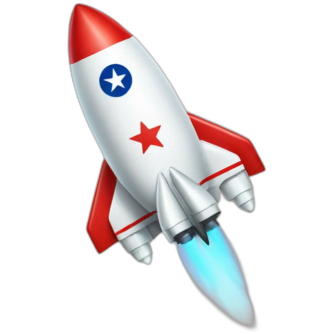 rocket with North Korean flag emoji