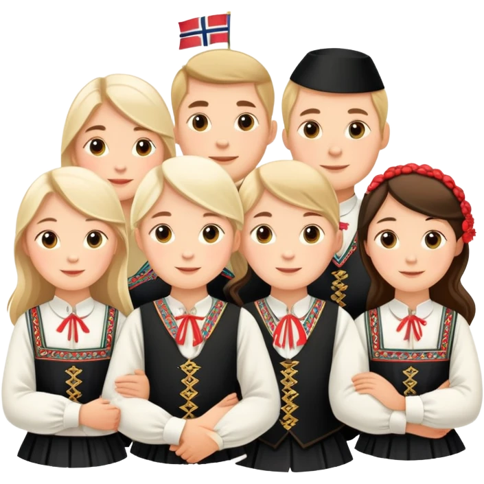 norway 17th of may national day celebration people in traditional bunad emoji