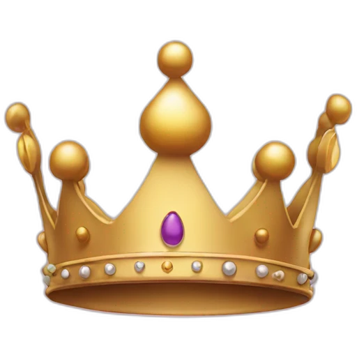 Crown and smile emoji  emoji
