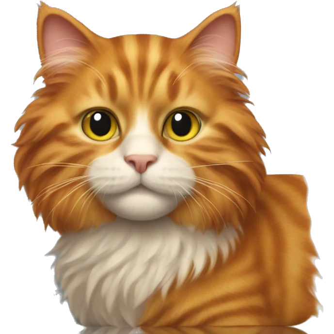 Fluffy ginger cat emoji
