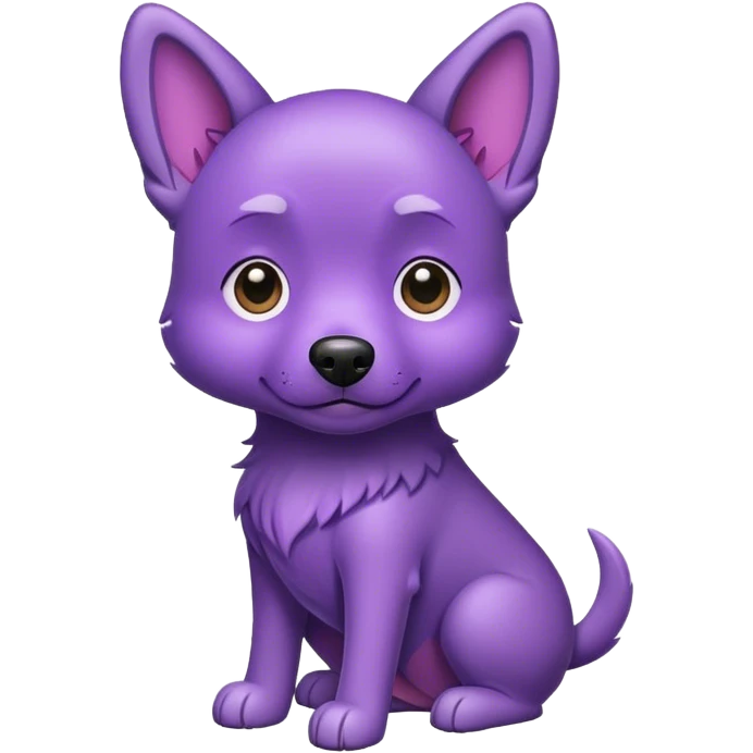 purple dog  emoji