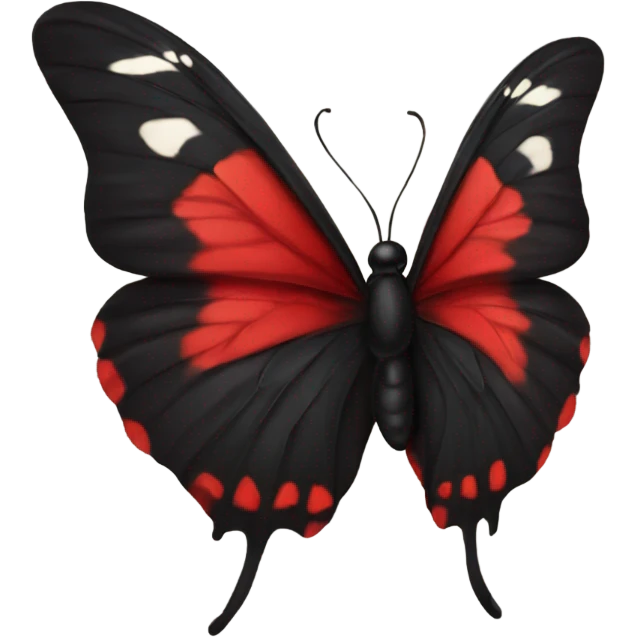 black-red butterfly emoji