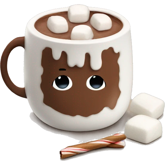 hot chocolate with marshmallows  emoji
