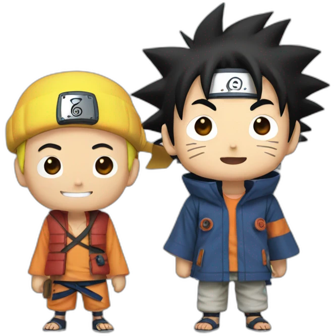 Luffy and Naruto  emoji