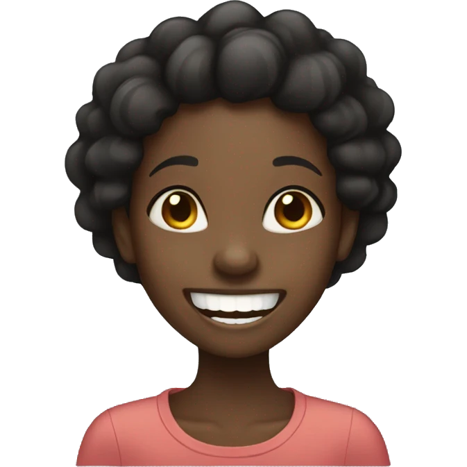 black girl laughing  emoji
