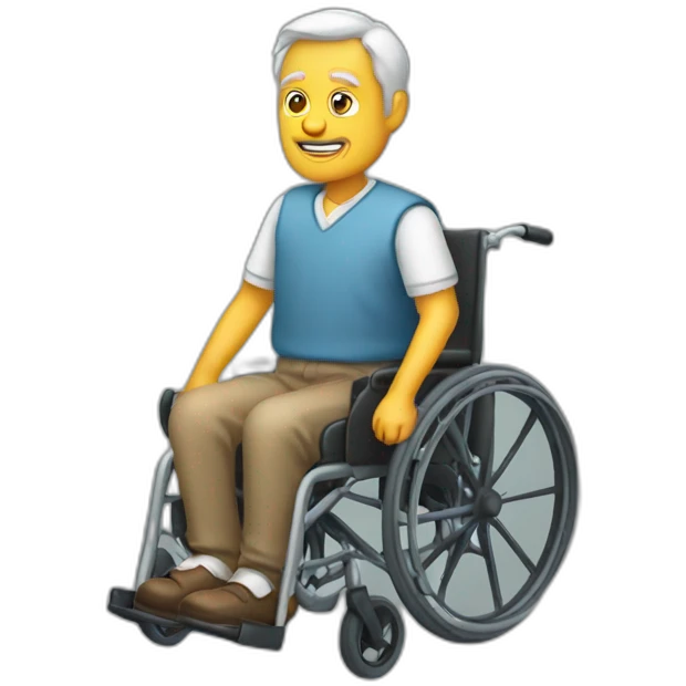 old-wheelchair-driver-no-legs emoji