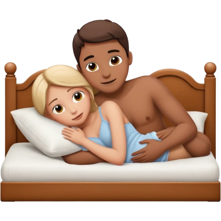 intimate moment on the bed emoji