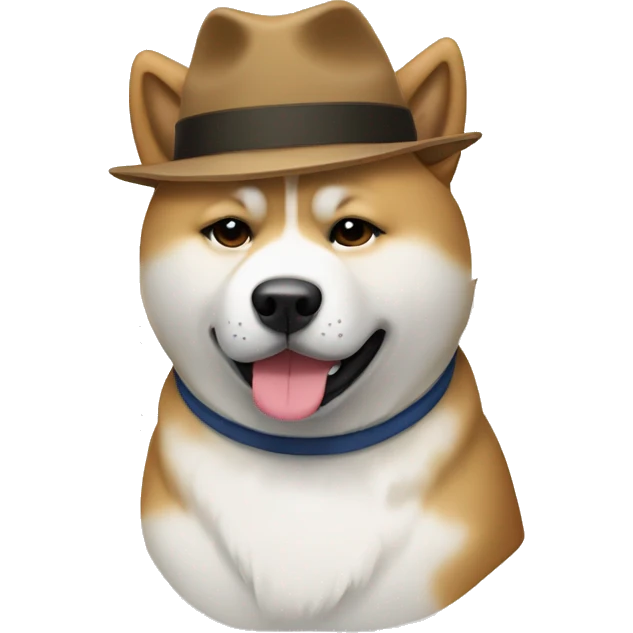 akita with hat emoji