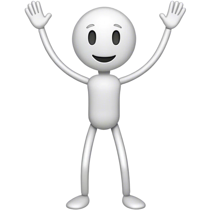 Happy stick emoji
