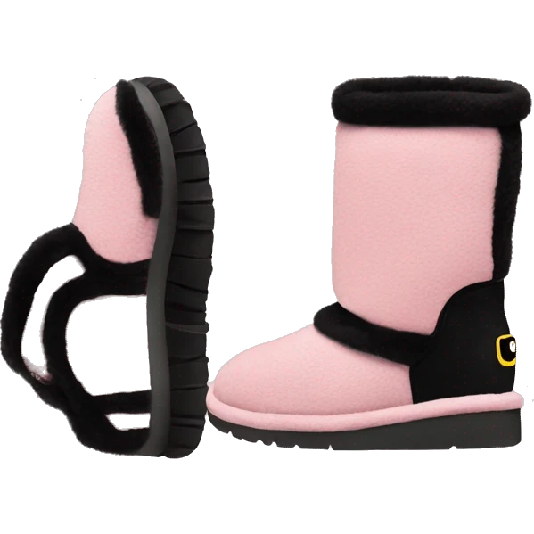 Pink and black Ugg’s  emoji