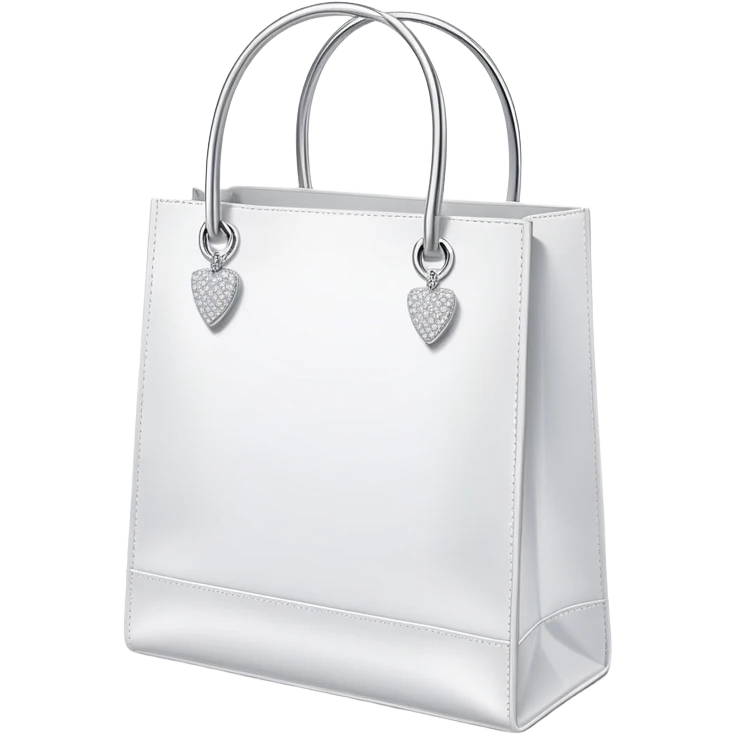 Elegant shopping bag with subtle sparkle accents, clean outline, modern style for fashion purchases tracker emoji