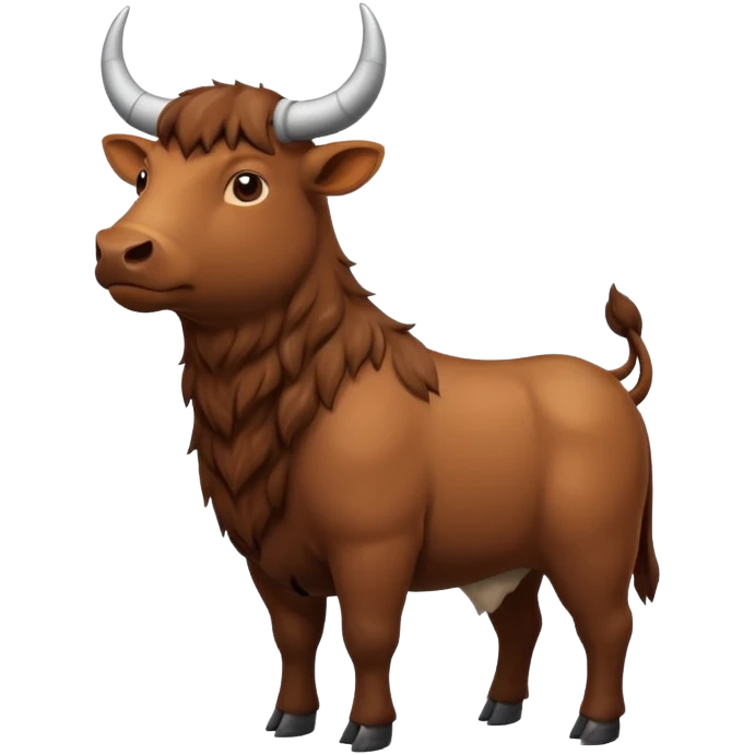 High resolution of  full body An ox emoji