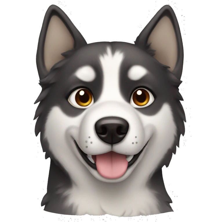 dog husky with brown eyes emoji