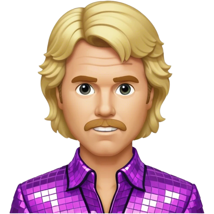 will ferrel long blonde hair with disco outfit  emoji