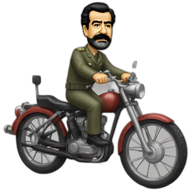 Saddam hussein on a bike emoji