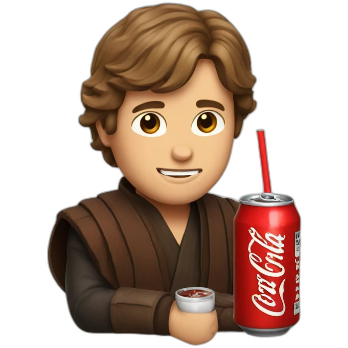 Anakin drinking coke emoji