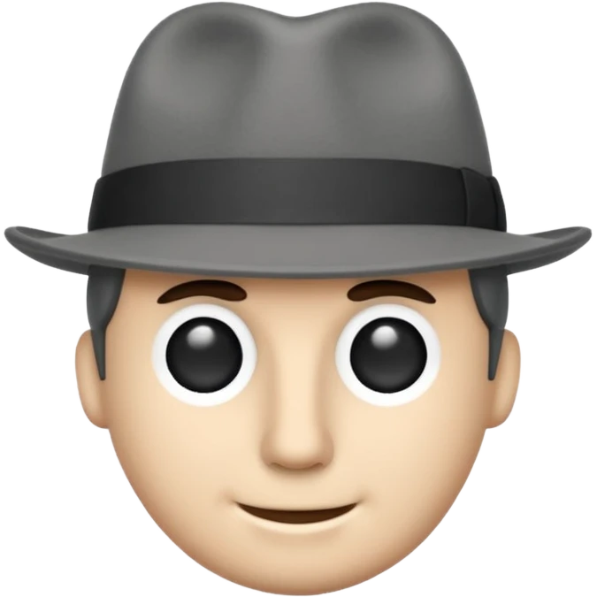 a single gray fedora emoji