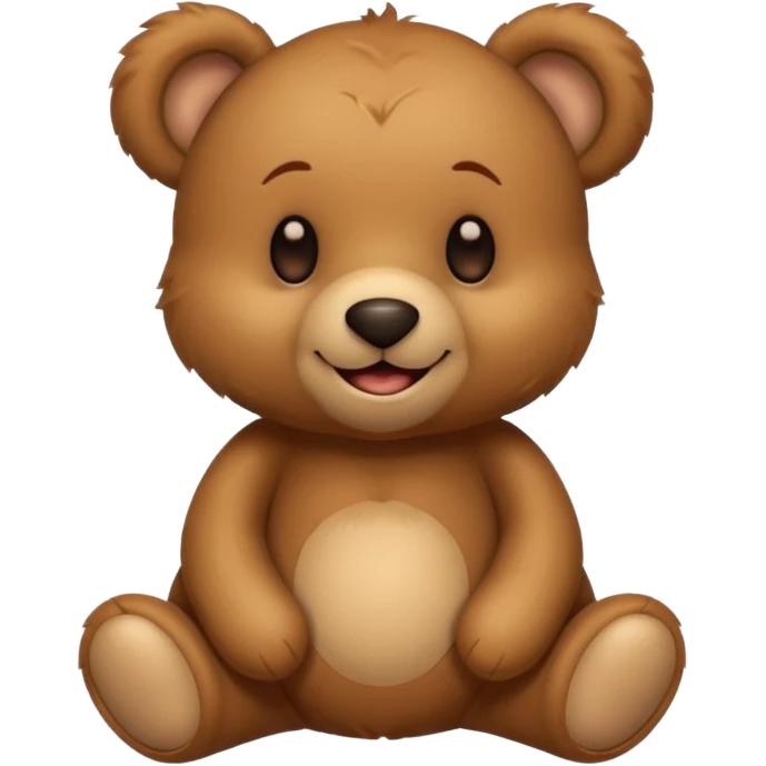 teddy bear with happy face emoji