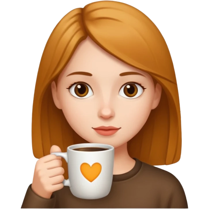 a girl drinking coffee emoji