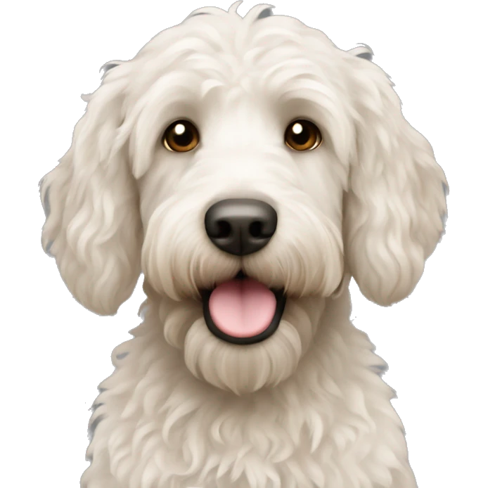 Labradoodle white emoji