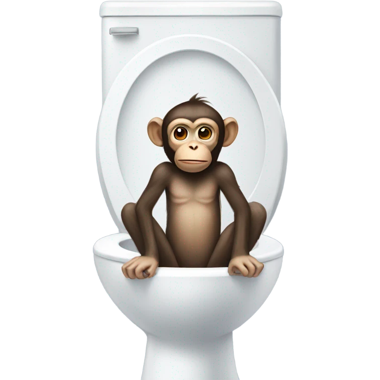 A monkey sitting on the toilet  emoji