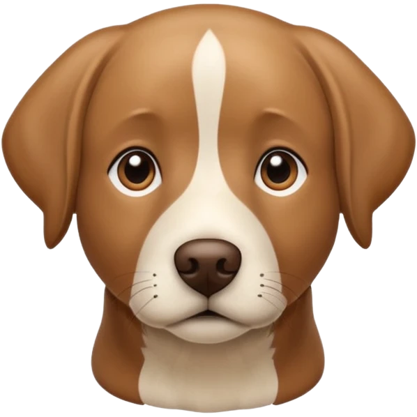 Brown and white Labrador dog emoji