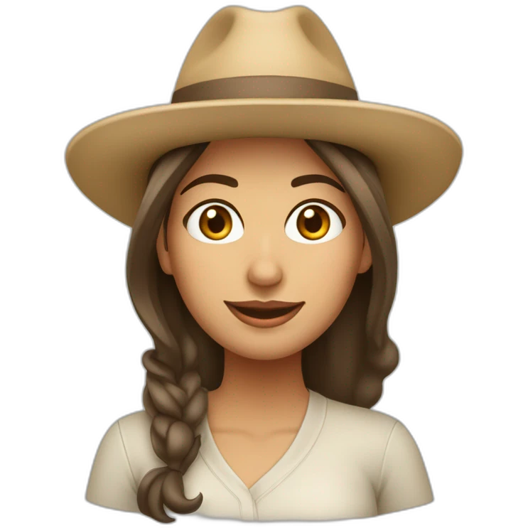 mujer de cabello castaño claro con delantal blanco y sombrero de cocinera emoji