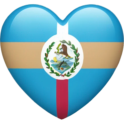 Guatemalan flag heart  emoji