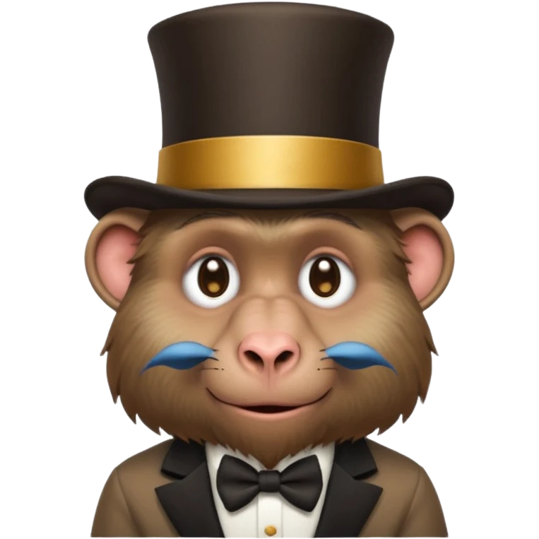 baboon with top hat  emoji