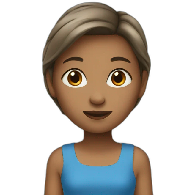 Girl with blue dress  emoji