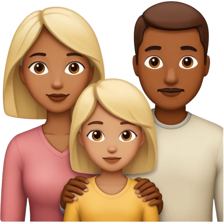 Family with mom dad son daughter emoji