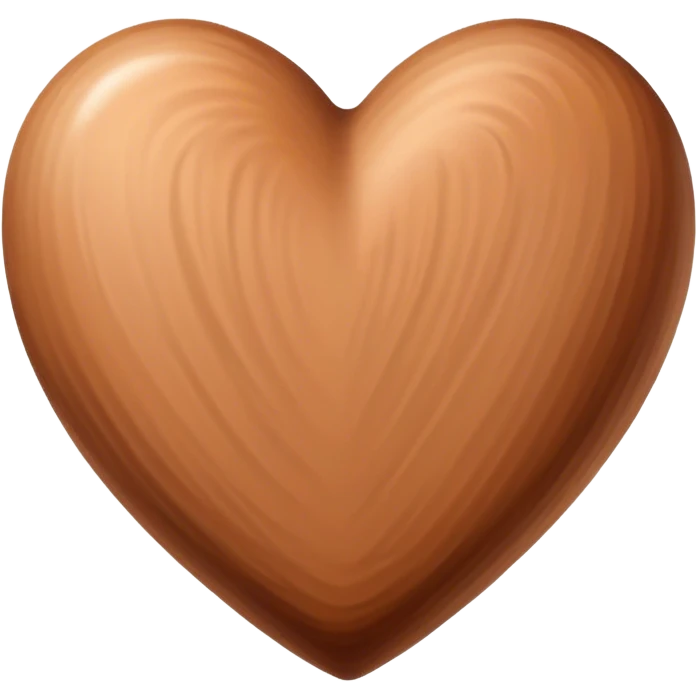 Brownish almond heart emoji