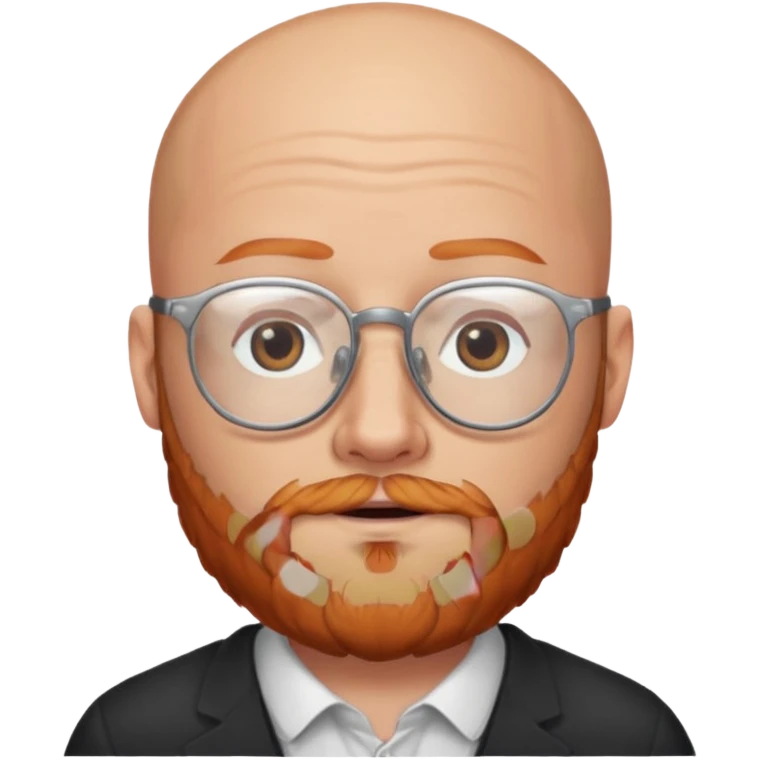 bald man ginger bear grey eyes glasses emoji