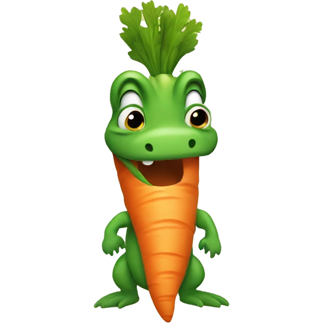 Carrot the alligator emoji